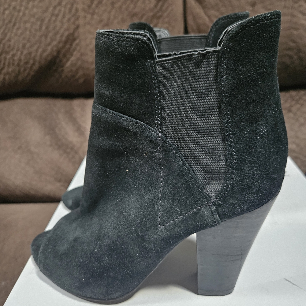 Guess Bex Open Toe Black Ankle Boots Size 5 - Picture 2 of 5